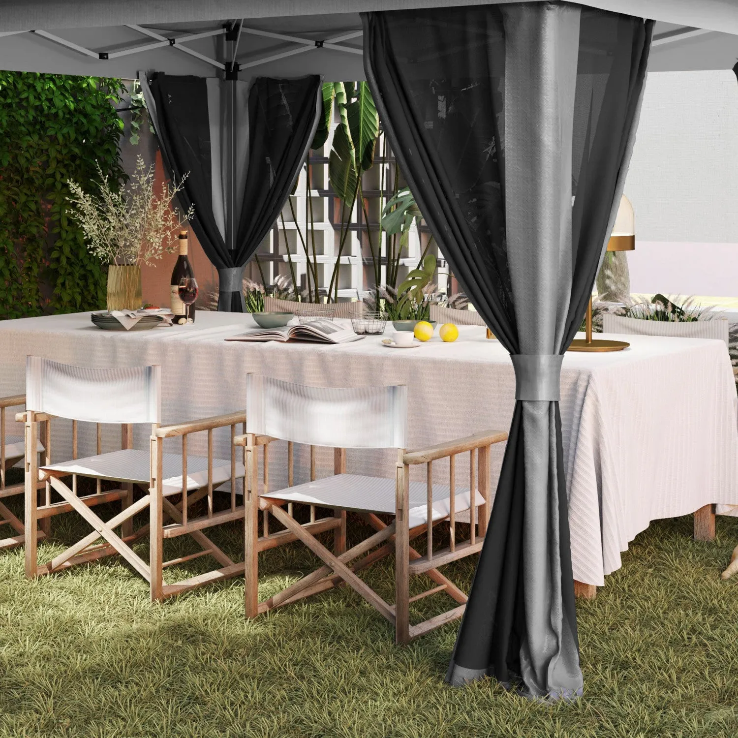 Outsunny 11.7' X 11.7' Pop Up Canopy Tent With Sand Bags, Upf50 
