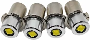 P13.5S PR2 LED Bulb Flashlight Replacement Led Conversion kit 2D 3D 4d Cell Bulbs 3W 3V 4.5V 6V for 2-4C&D LED Bulbs 4Pack