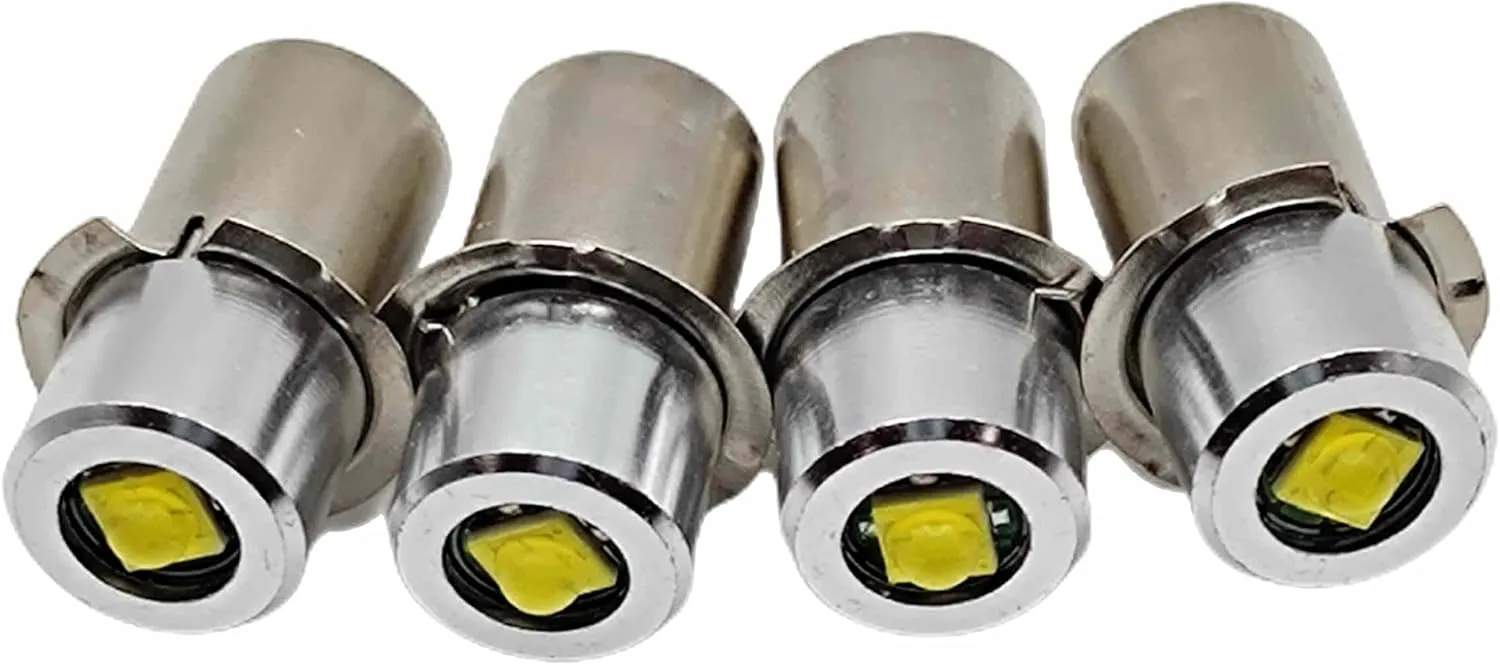 P13.5S PR2 LED Bulb Flashlight Replacement Led Conversion kit 2D 3D 4d Cell Bulbs 3W 3V 4.5V 6V for 2-4C&D LED Bulbs 4Pack