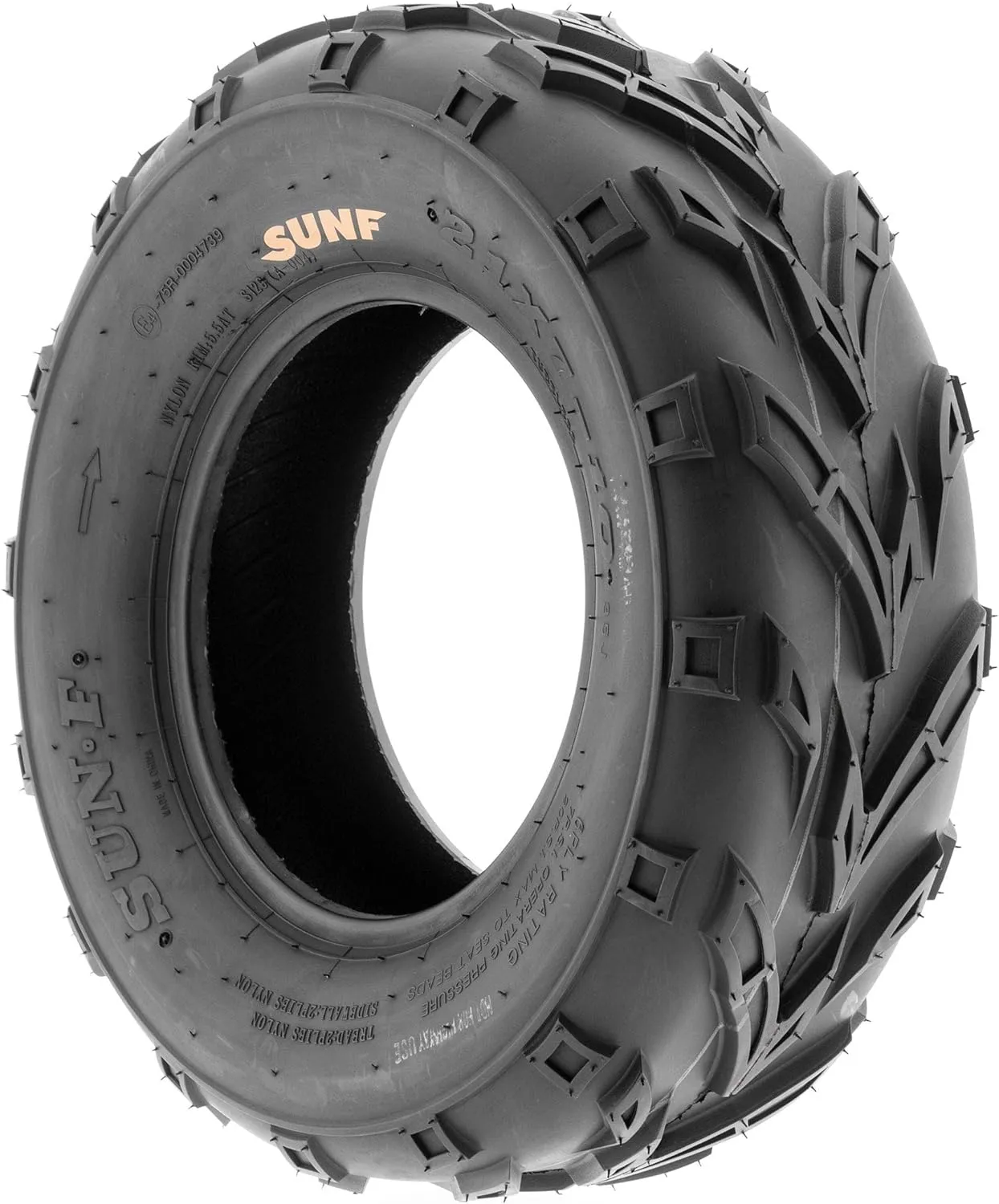 Pair of 2 SunF A004 ATV UTV 21x7-10 AT off-road Tires, Trail & Track, 6 PR, Tubeless