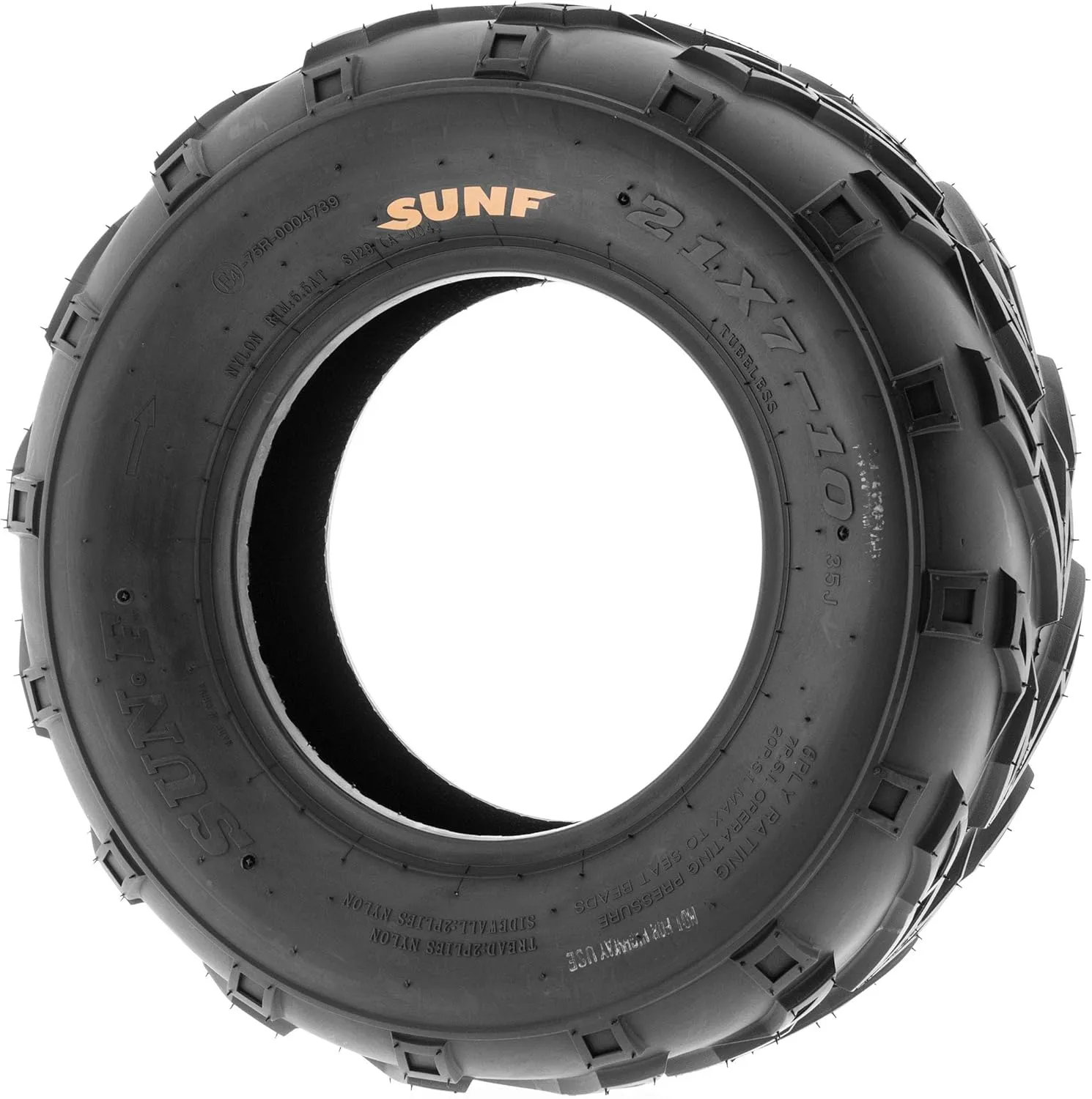 Pair of 2 SunF A004 ATV UTV 21x7-10 AT off-road Tires, Trail & Track, 6 PR, Tubeless