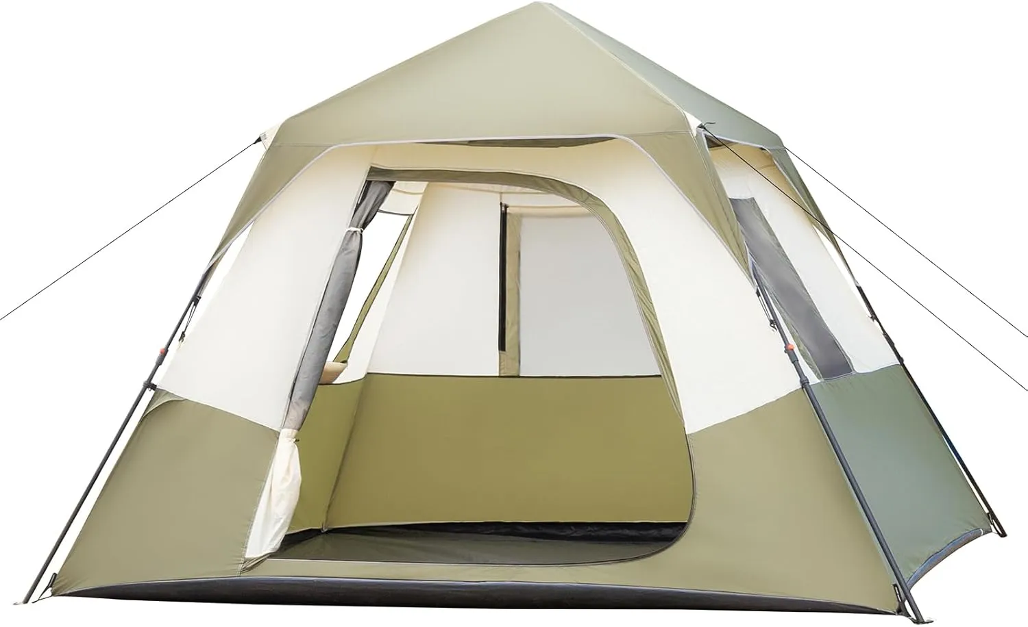 Person Camping Tent with Rainfly and Windproof Tent, Easy Setup Portable Family Tent, Outdoor Portable Weatherproof Camping Tent for Family Camping and Hiking