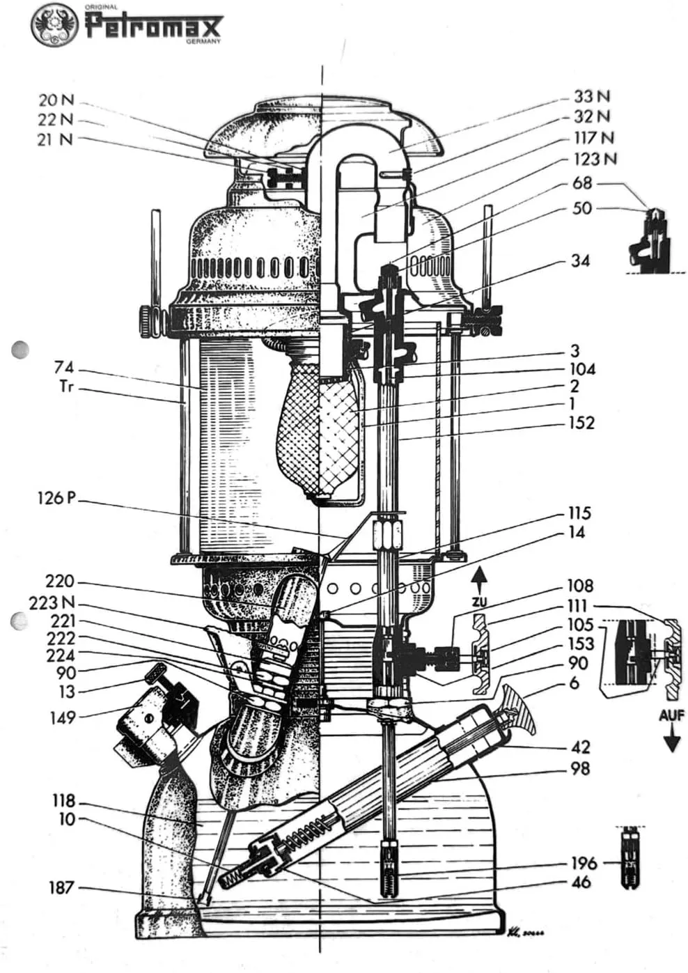 Petromax Carrying Frame for HK500/HK350 Pressurized Lantern for Home, Camp or Emergency, Pressure Lamp Accessory, Brass