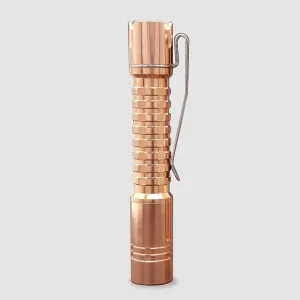 Pineapple Mini Flashlight,Nichia 519a R9080 4000K AAA Small LED Copper Flashlight by Reylight for Outdoor, Power Outage Lighting, Emergency Lighting, Without Batteries-Copper