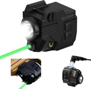 Pistol Light Laser Sight Gun Light 420 Lumens LED Picatinny Weaver Rail with Magnetic Charging Quick Release Strobe Function Laser Light Combo for Airsoft Handguns Pistol Rifle