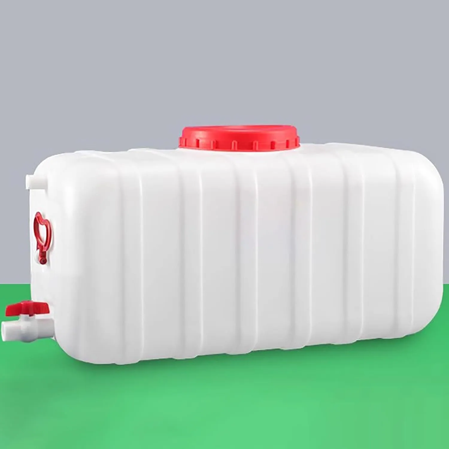 Plastic Portable Water Tank with Spigot for Camping Large Capacity Water Storage Tank Water Container for Emergency Storage Household Outdoor Camping RV Self-Driving(Size:80L/21gallon)