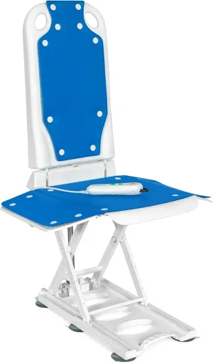 Platinum Health Tranquilo Premium Electric Bath Lift with Padded, SAFESWIVEL Rotating SEAT and Electric Recline. 300lb. Lifting Capacity and Extra High Lifting Range up to 21.5 inches.