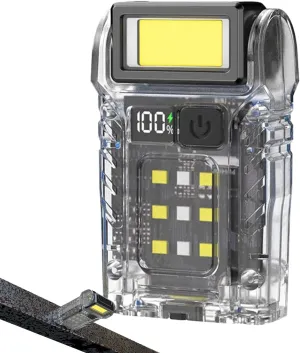 Pocket Flashlight, Rechargeable Torch, Bright Magnetic Multi-Mode Light, 1.69x2.76x1.06 inches, Compact Outdoor Gear, Ideal for Backpacking, Hiking, Fishing, Camping, Mechanic
