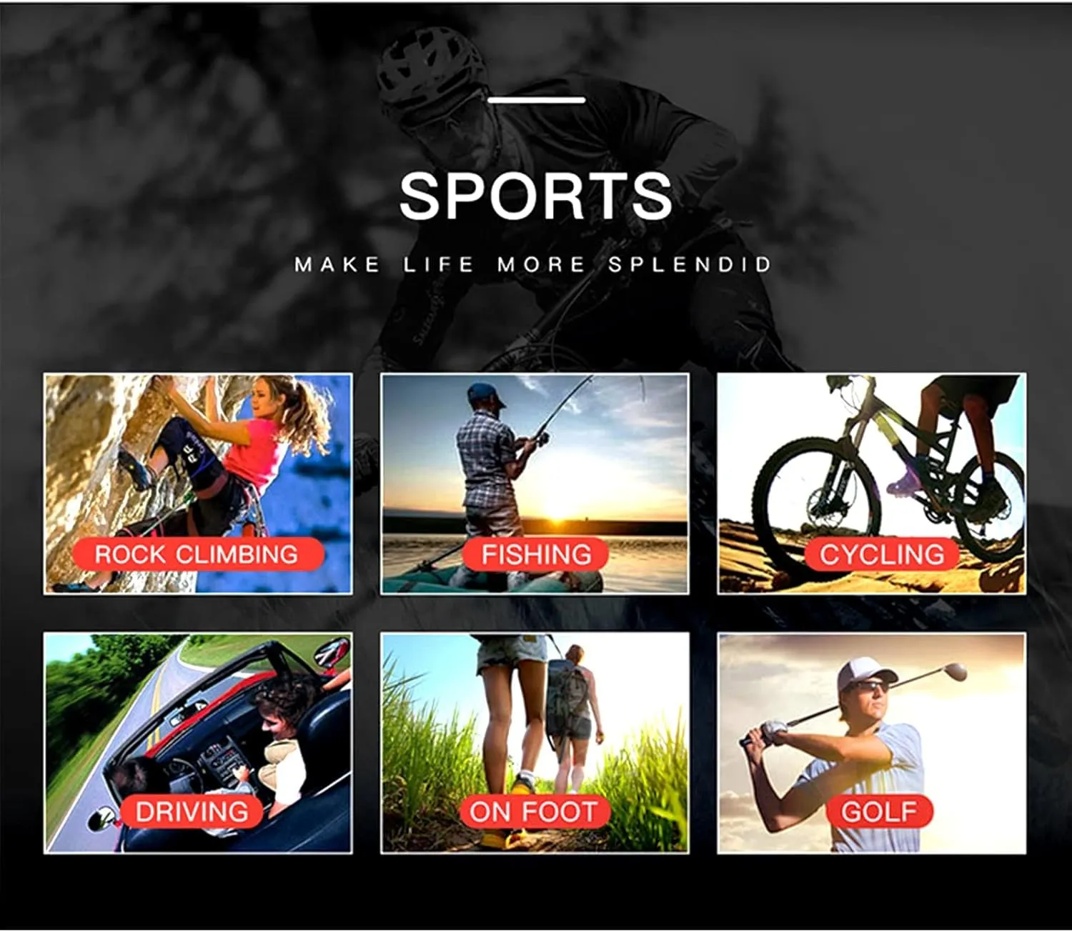 Polarized Sports Sunglasses UV Protection Baseball Fishing Cycling Running Golf Motorcycle Glasses for Men Women Youth