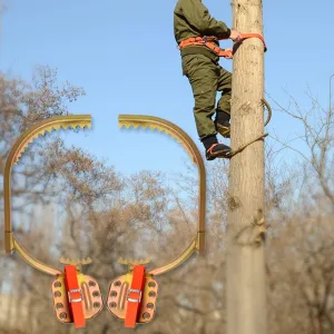 Pole Climbing Spikes, Climbing Trees Artifact Electrician Wooden Pole Foot Buckle, Electrician Foot Buckle Wooden Pole Iron Shoes, Picking Fruit, Coconut,Various Sizes,350Model