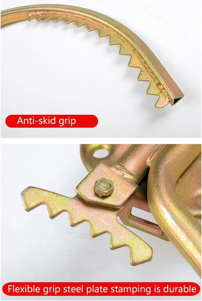 Pole Climbing Spikes, Climbing Trees Artifact Electrician Wooden Pole Foot Buckle, Electrician Foot Buckle Wooden Pole Iron Shoes, Picking Fruit, Coconut,Various Sizes,350Model