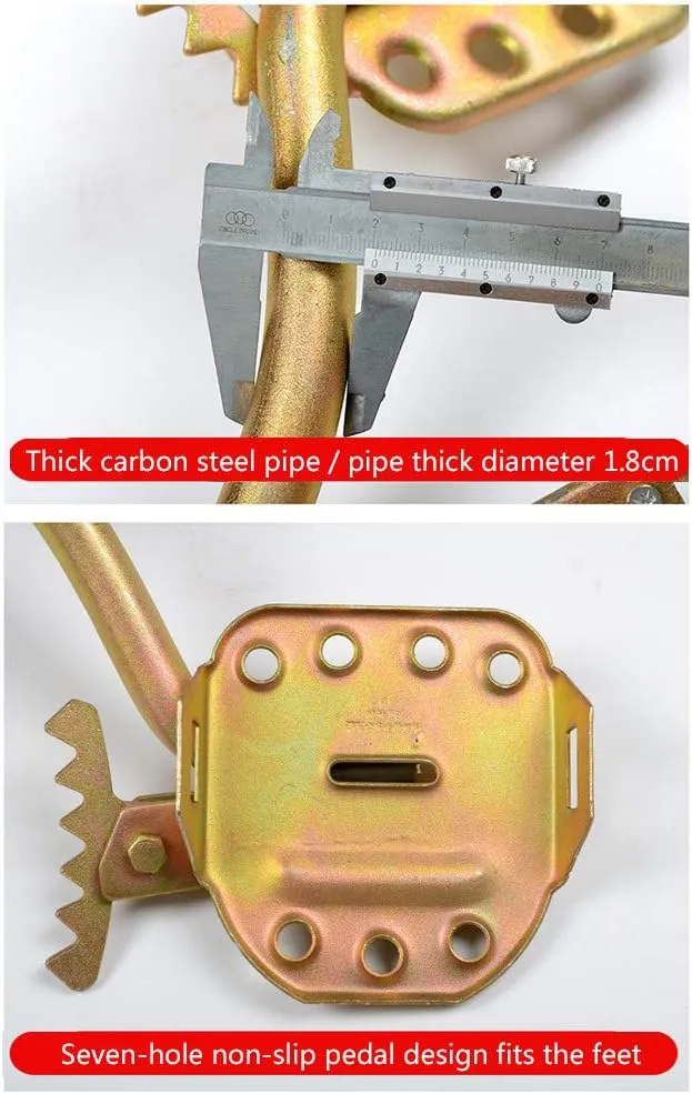 Pole Climbing Spikes, Climbing Trees Artifact Electrician Wooden Pole Foot Buckle, Electrician Foot Buckle Wooden Pole Iron Shoes, Picking Fruit, Coconut,Various Sizes,350Model
