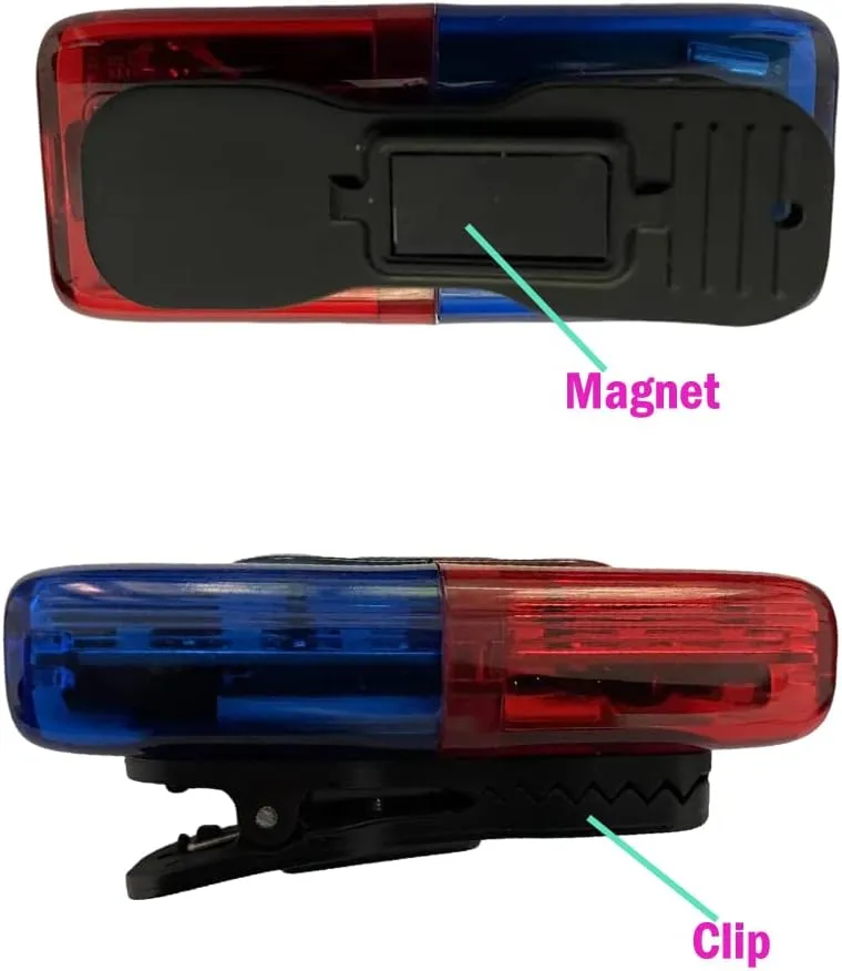 Police Warning Strobe Shoulder lights Whistle Flashlight magnet, Safety Flashing Security Clip Signal light For Outdoor Rescue,Traffic Guidance,Police patrols,Cycling,Night run,Camping (with whistle)