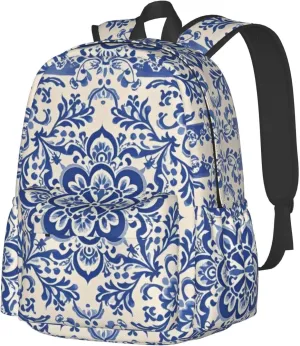 Polish Porcelain Print Adult Backpacks 15 Inch Laptop Backpack Travel Bag for Men Women Gifts