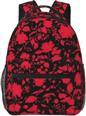 Polyester Daypack Backpack for Trekking Picnic Walking Cycling - Large Capacity Anti-Theft Multipurpose Shoulder Bag, Classic Horror Blood Splatter Black Art Casual Daypack