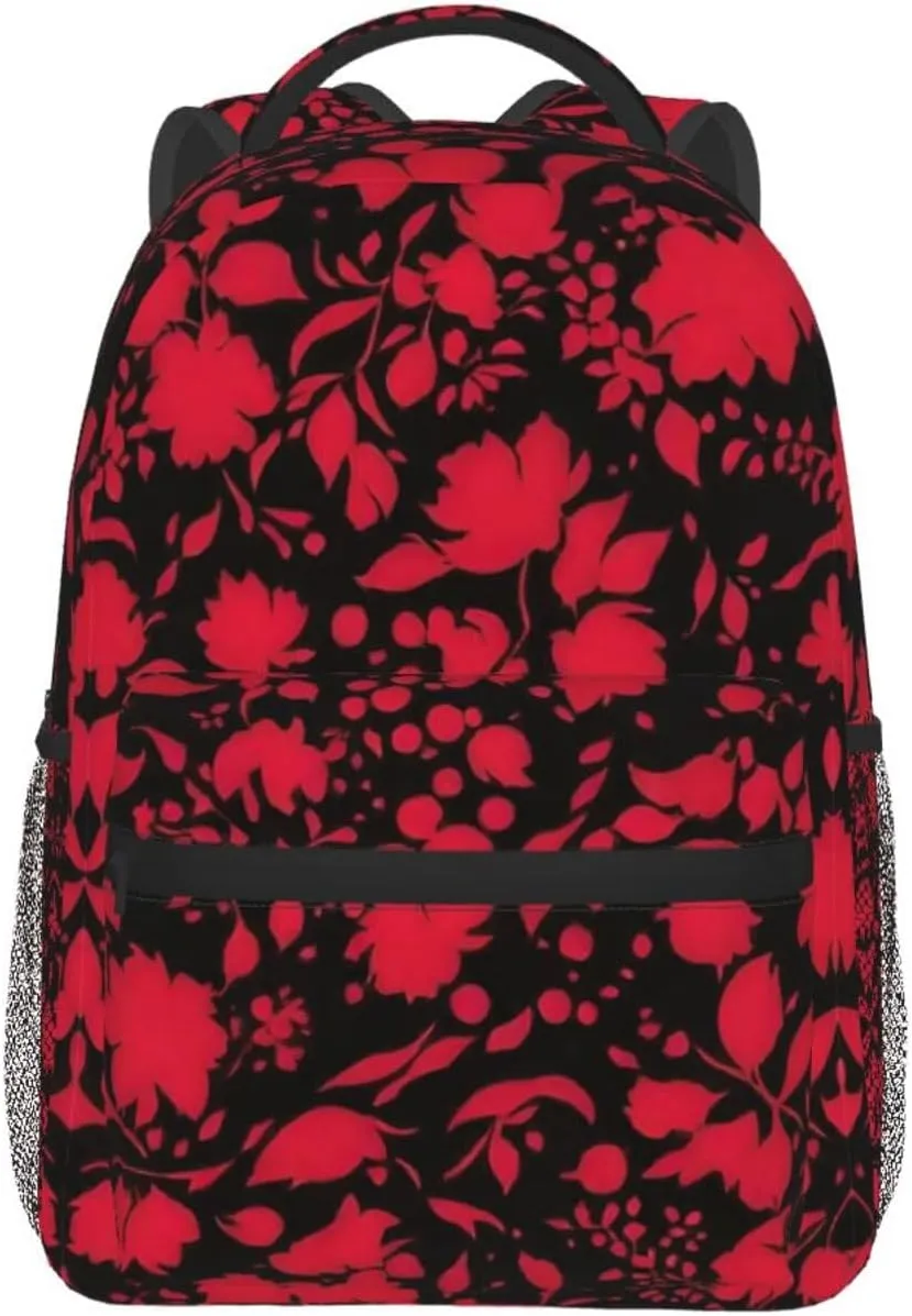 Polyester Daypack Backpack for Trekking Picnic Walking Cycling - Large Capacity Anti-Theft Multipurpose Shoulder Bag, Classic Horror Blood Splatter Black Art Casual Daypack