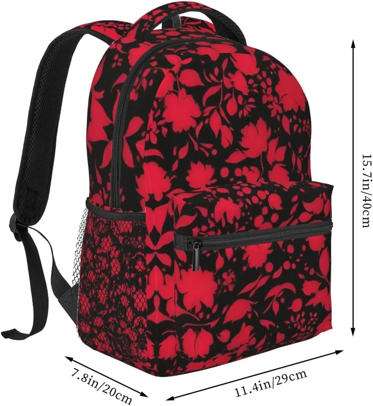 Polyester Daypack Backpack for Trekking Picnic Walking Cycling - Large Capacity Anti-Theft Multipurpose Shoulder Bag, Classic Horror Blood Splatter Black Art Casual Daypack