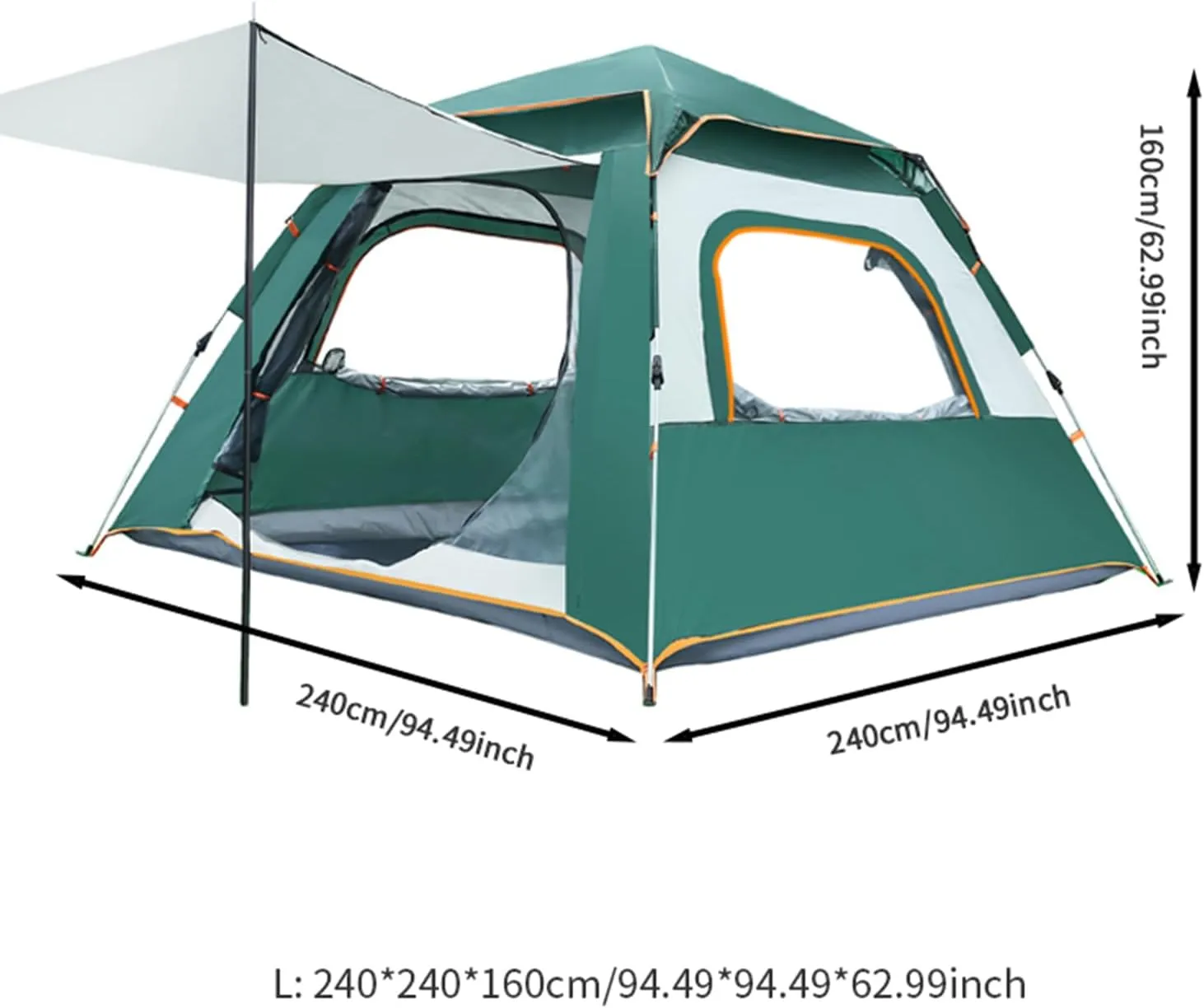 Pop Up Camping Tent, 1 Person Lightweight Dome Tent with Rainfly, Waterproof, Quick 10 Minute Setup