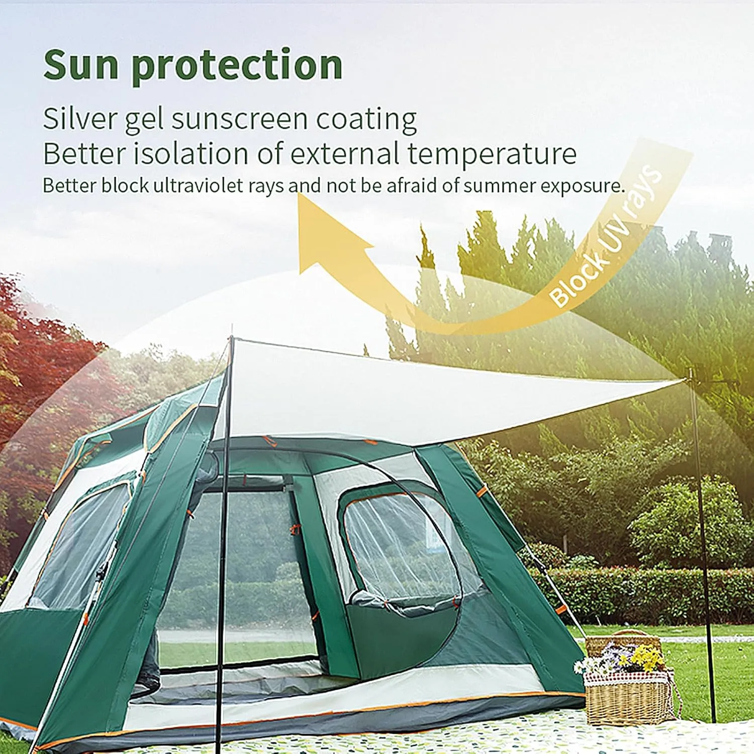 Pop Up Camping Tent, 1 Person Lightweight Dome Tent with Rainfly, Waterproof, Quick 10 Minute Setup