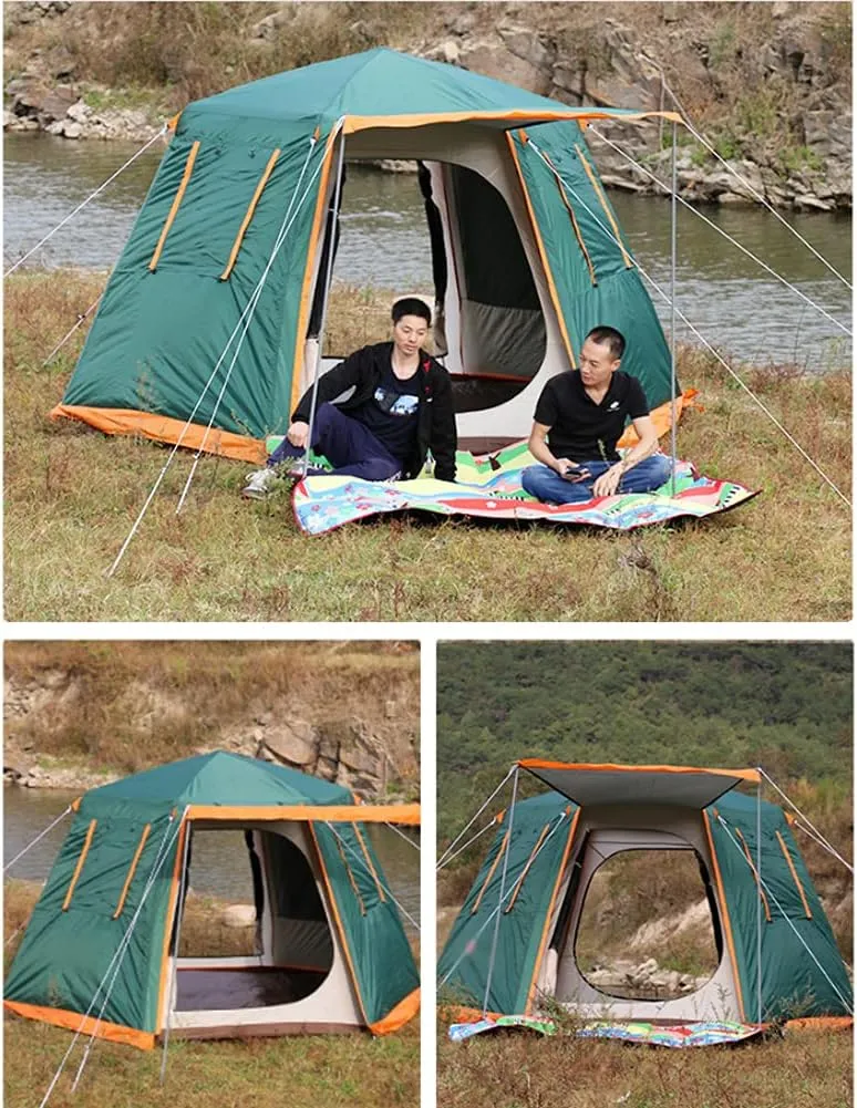Pop Up Tent 3-8 People Beach Tent Solar Shelter Outdoor Camping Family Tent Instant Tent Easy Setup for Outdoor Hiking Fishing
