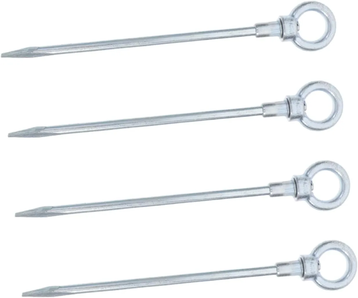 POPETPOP 4 Pcs Heavy Duty Tent Pegs Galvanized Carbon Steel Ground Stakes for Camping Designed for Strong Wind Resistance Compatibility with Various Soil Types