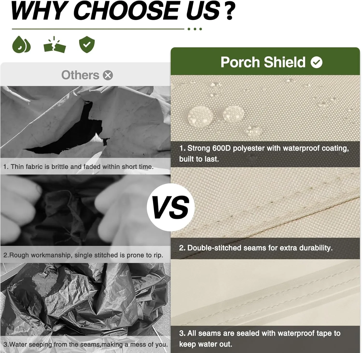 Porch Shield Waterproof Rolling 80-100 Qt Cooler Cart Cover Fits Most Patio Ice Chest Party Cooler (Light Tan, 32"L x 18"W x 30"H)