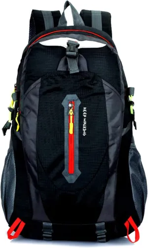 PORRASSO Hiking Backpack Waterproof Rucksack 25L Daypack Durable Backpack for Women Men Camping Climbing Travel Outdoor Sports Black