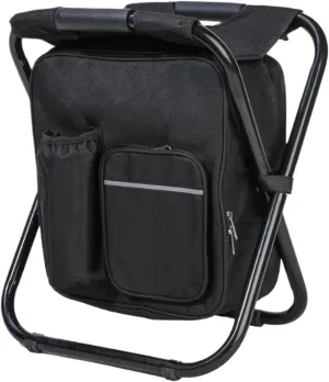 Portable Camping Chair - Folding Chairs for Outside, Backpack Cooler Bag | Sturdy Material, Effortless Storage, Built Tough with Weather and Wear Resistant, Foldable and Wearable Design, Excellent