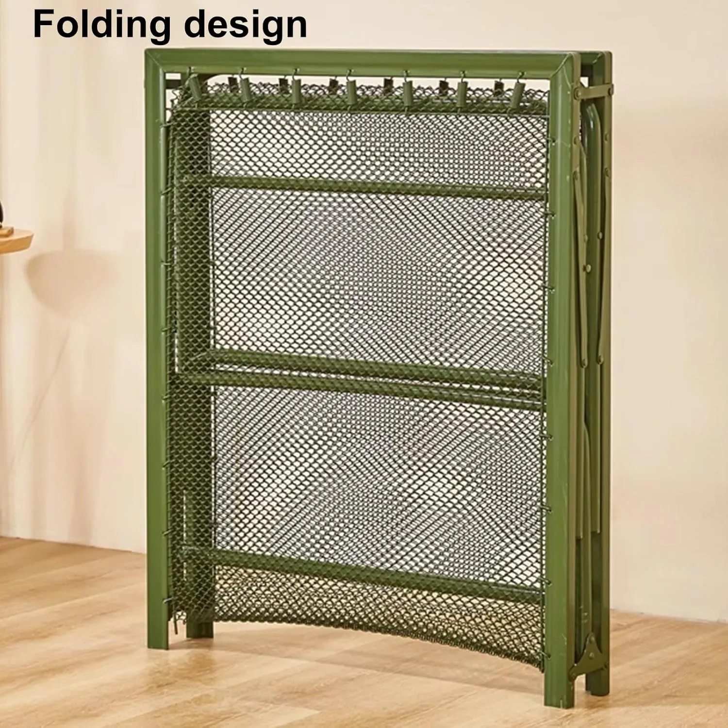 Portable Camping Cots for Adults Thickened Folding Steel Wire Bed, Office Lunch Break Folding Bed, Portable Marching Bed, for Home, Office, Hospital, Traveling(White,193x80x45cm)