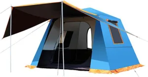 Portable Campitents Shelter Portable Waterproof Hold 2-3 Persons Instant Setup Pop up Tent with Top Rainfly Doors Mesh Protection Carry Bagfor Campihikimountaineering (Blue a)