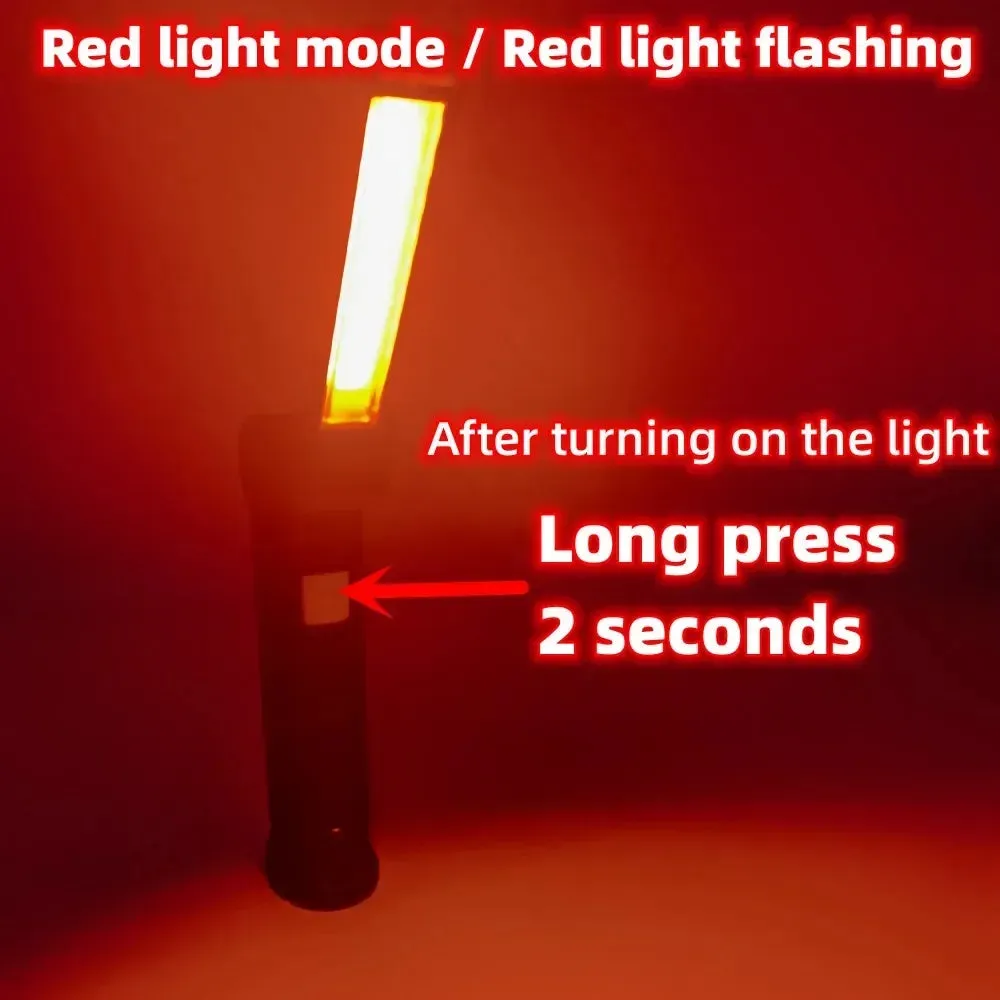 Portable COB LED Flashlight USB Rechargeable
