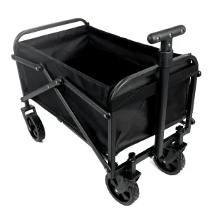 Portable Collapsible Folding Wagon Large Capacity Heavy Duty Folding Wagon Garden Utility Cart Sports Wagon for Camping Shopping