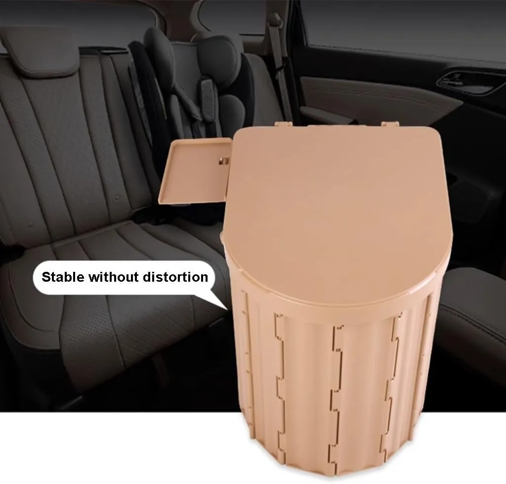 Portable Collapsible Toilet, Outdoor Toilet for Camping Hygiene, Portable Toilet with Lid for Camping Hiking, Car, Tent, Road Trip
