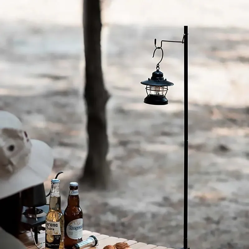 Portable Detachable Camping Lantern Stand with Adjustable Base