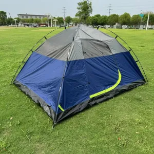 Portable Double Layer Camping Tent for Outdoor Travel, Waterproof Sunshade Windproof Light Blocking