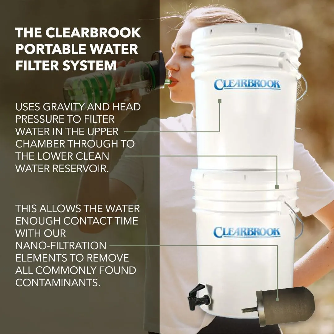 Portable Gravity Water Filter | No Electricity Needed | Filters 6,000  Gallons | Ideal for Camping, Hiking, Emergency Kits & Everyday Use