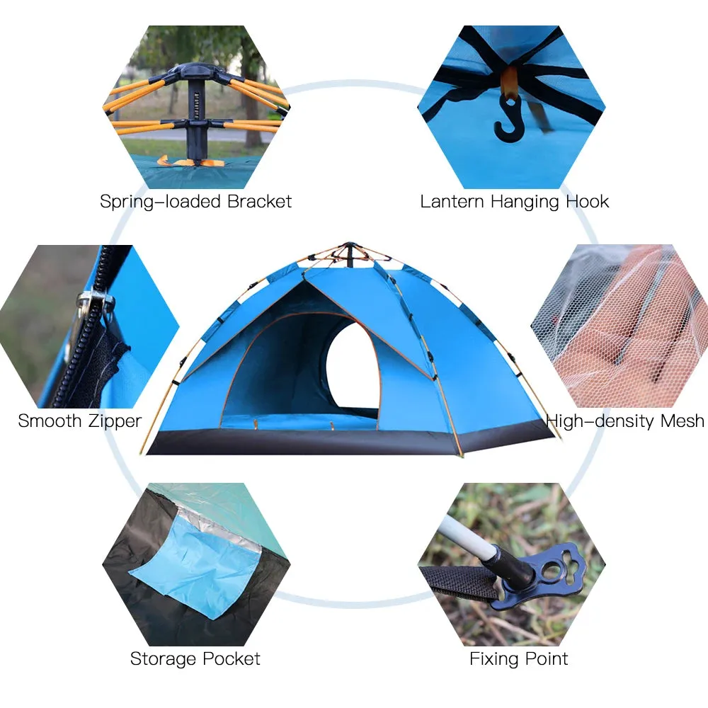 Portable Instant Camping Tent for 1 to 2 People Green