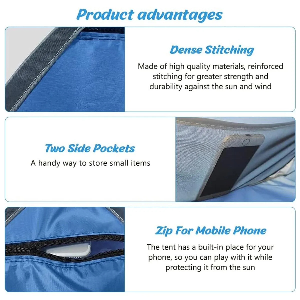 Portable Lazy Tent Outdoor Sun Shade Shelter Beach Camping Canopy UV Protection