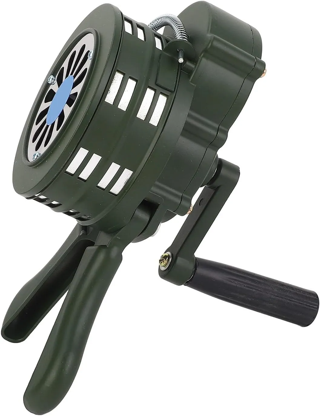 Portable Metal Siren Loud Emergency Safety Hand Crank Horn Manual Handheld Aluminum Alloy Alarm 120dB for Factories High Decibel Home School Hand Crank Siren Horn 110dB Manual