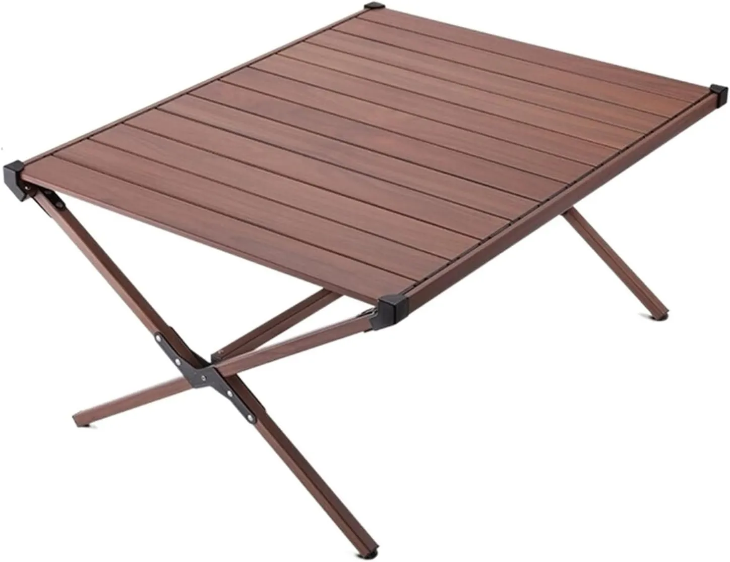Portable Picnic Table, Folding Roll Up Camping Travel Table with Carry Bag, for Camp, Trip, Backyard (颜色 : Black nutchid Color)