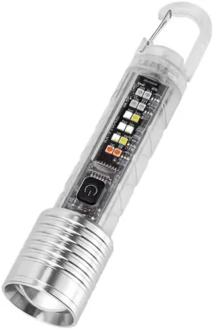 Portable Strong Light Flashlight Mini Keychain Rechargeable Zoom Torch Long Range Outdoor Camping Lantern with Magnetic