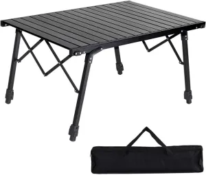 Portable Table Camping Table Outdoor Folding Picnic Aluminum Table Outdoor/Indoor Picnic BBQ and Hiking with Carry Bag, for Backyard Patio Party Beach
