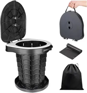 Portable Toilet Kit, Portable Camping Toilet with Pop-Up Privacy Tent with 12 Toilet Bags, Tents Washable Outdoor Showers Changing Rooms