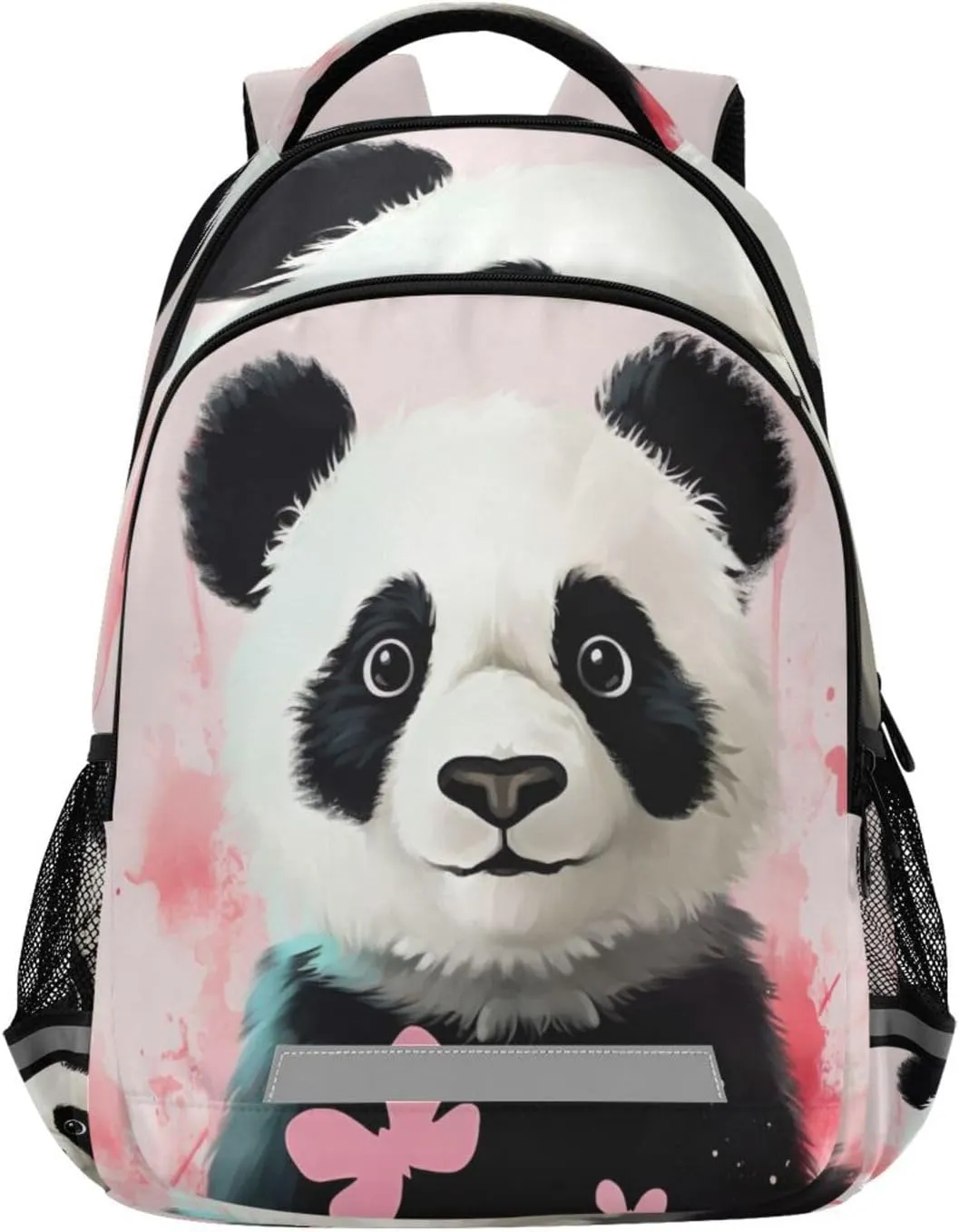 Portrait Panda Design Waterproof Backpack - Casual Outdoor Sports Daypack with Ergonomic Shoulder Straps#645