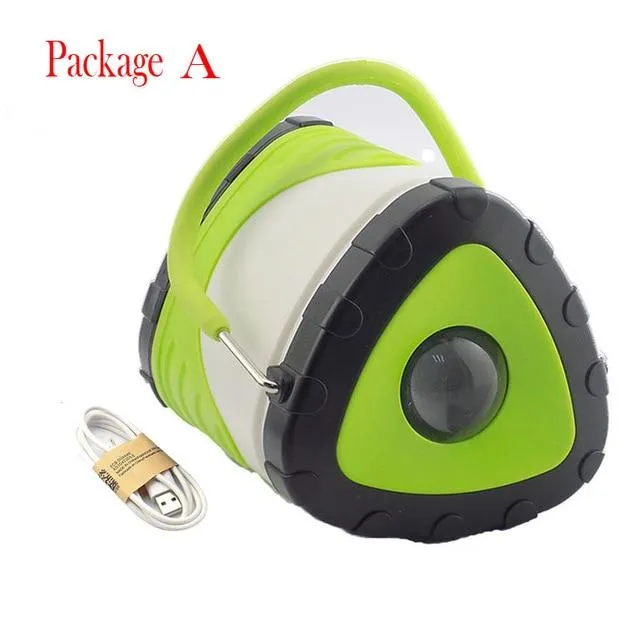 Powerful Hand Flashlight Rechargeable Camping LED Flash Light Torch Lantern Outdoor Lighting USB Charging Port 18650 Battery