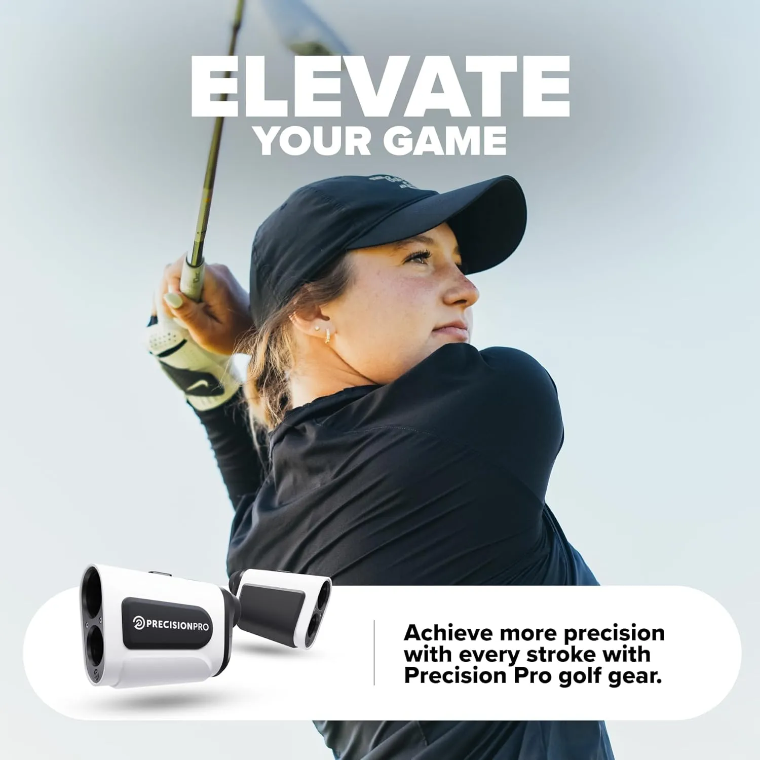 Precision Pro NX10 Golf Rangefinder: Golf's First Customizable Choice for Laser Accuracy, Slope Measurement, 6X Zoom, Flag Lock & Pulse - Master Your Distance with 999  Yard Range!