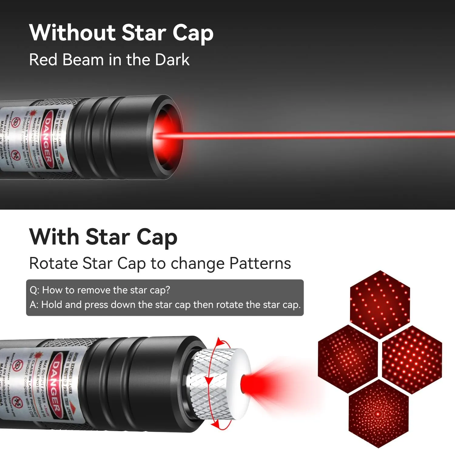 [Professional] Rechargeable Red Line Flashlight Long Distance Range for TV/LED/LCD Screens Tactical Flashlights Presentation Office/Outdoors/Astronomic/Construction [001]