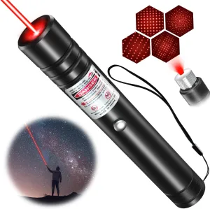 [Professional] Rechargeable Red Line Flashlight Long Distance Range for TV/LED/LCD Screens Tactical Flashlights Presentation Office/Outdoors/Astronomic/Construction [001]