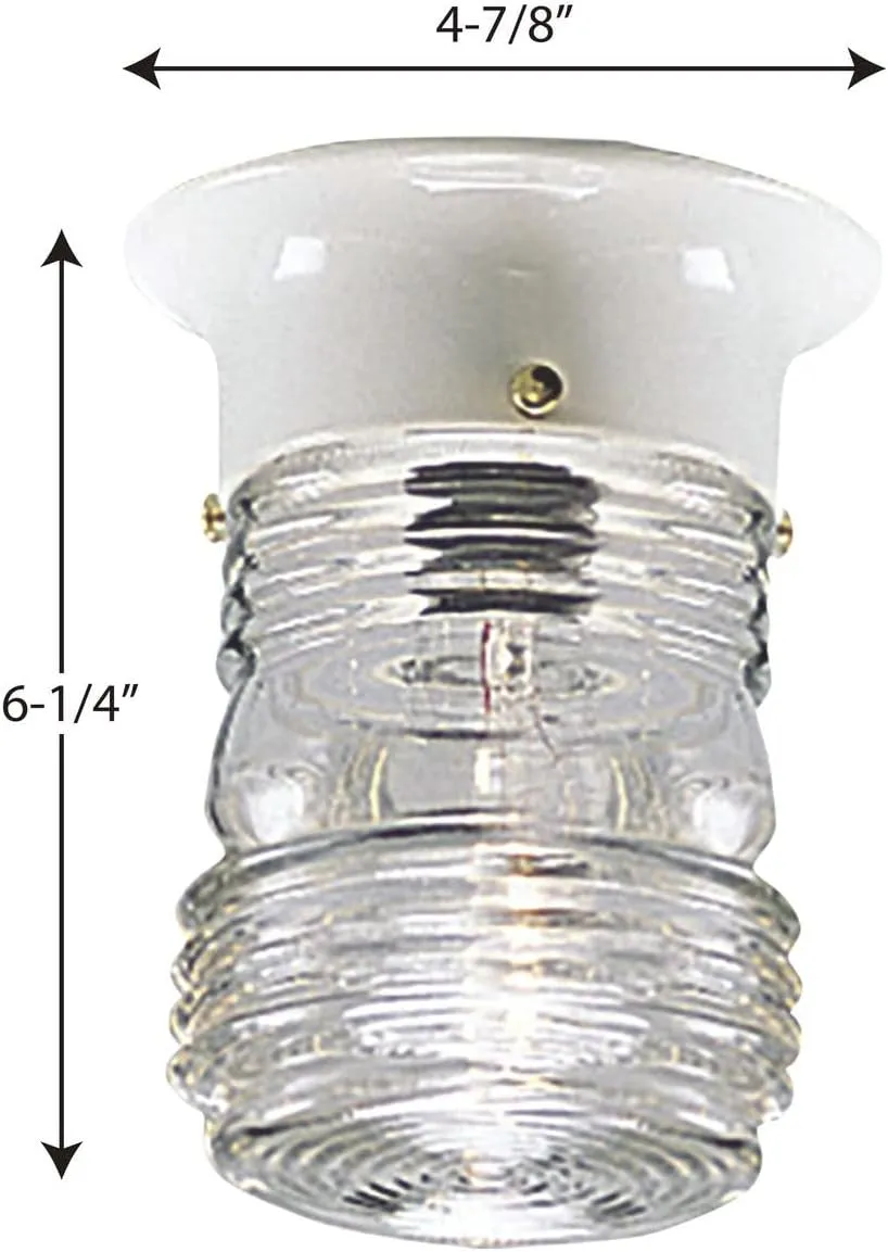 Progress Lighting P5603-30 Utility Lantern Outdoor, 4-7/8-Inch Diameter x 6-1/4-Inch Height, White