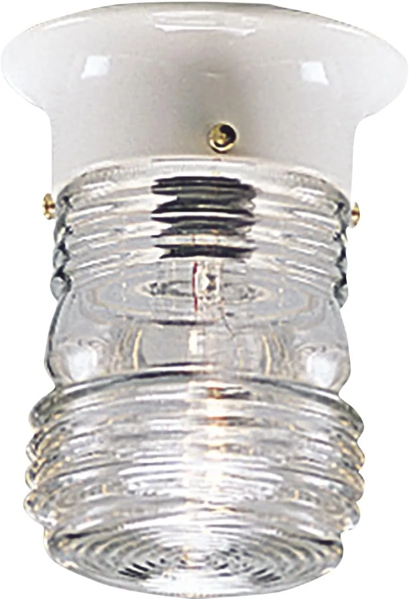 Progress Lighting P5603-30 Utility Lantern Outdoor, 4-7/8-Inch Diameter x 6-1/4-Inch Height, White